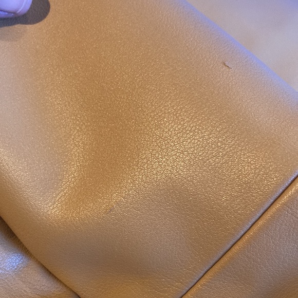 Curved Knot Handle Tan Faux Leather Shoulder Bag Purse by A New Day - Picture 11 of 11